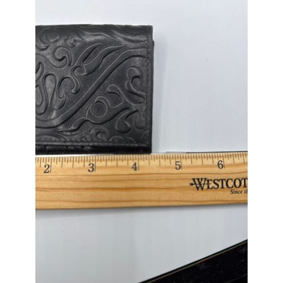 Kenneth Cole Black‎ Embossed Leather Micro Wallet Coin Purse Credit Card … - Picture 7 of 8